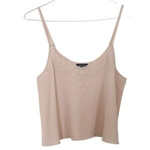 ASTR the Label Blush/Cream Spaghetti Strap Tank Top Shirt Blouse Size La…